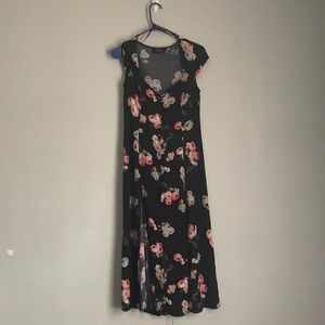 Floral M slit dress